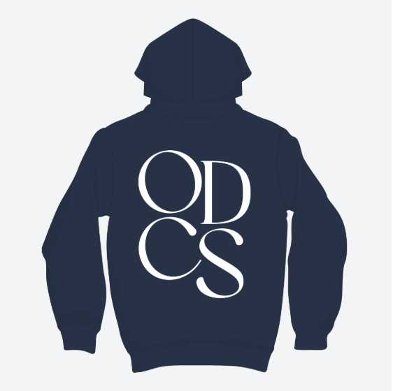 ODCS Front & Large Back Logo Hoodie White Font