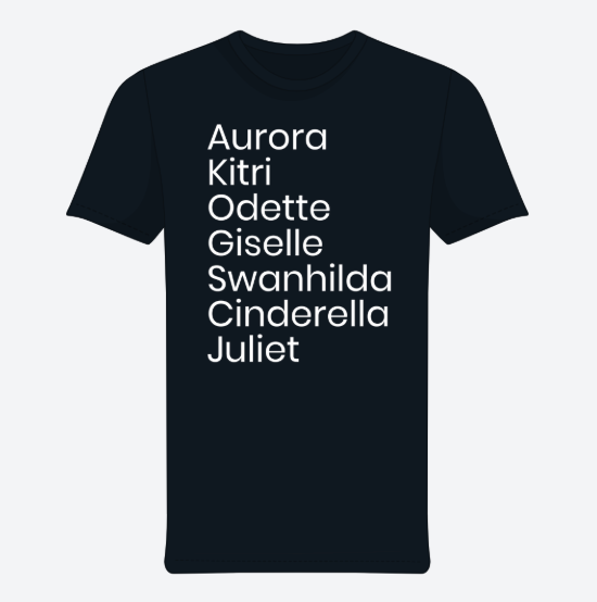 Ballet Female Roles ODCS Tee
